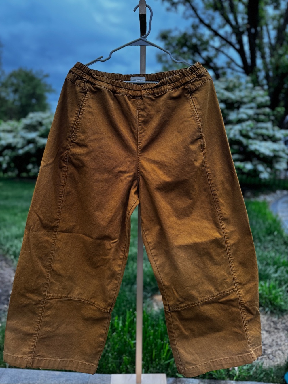 PILCRO Porto Wide-Leg Crop Pants Women's Barrel Wide Leg Mp Med Petite Pockets